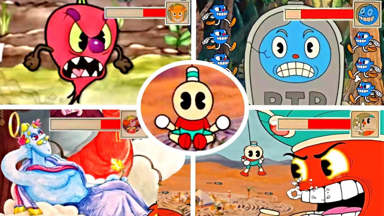 Cuphead - All Secret Boss Phases With Healthbars
