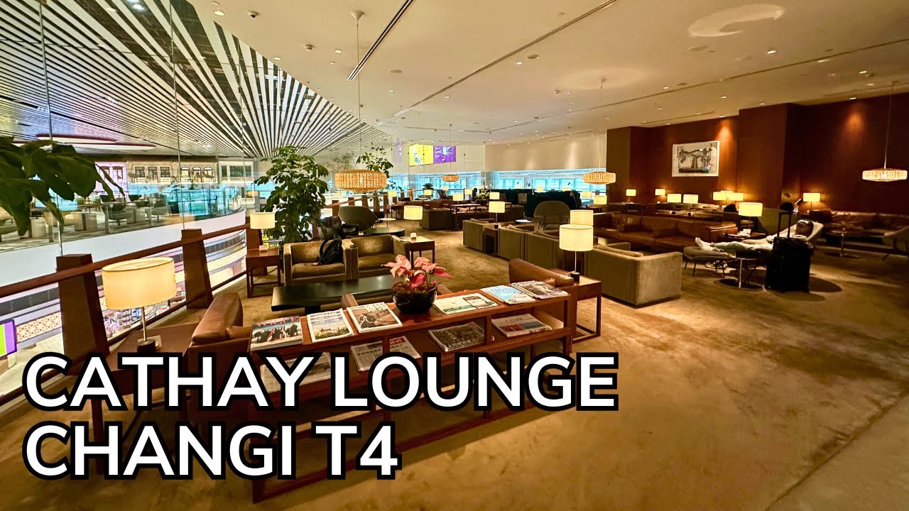 Обзор бизнес-зала Cathay Pacific в аэропорту Сингапура Чанги, терминал 4 июня 2025 г.