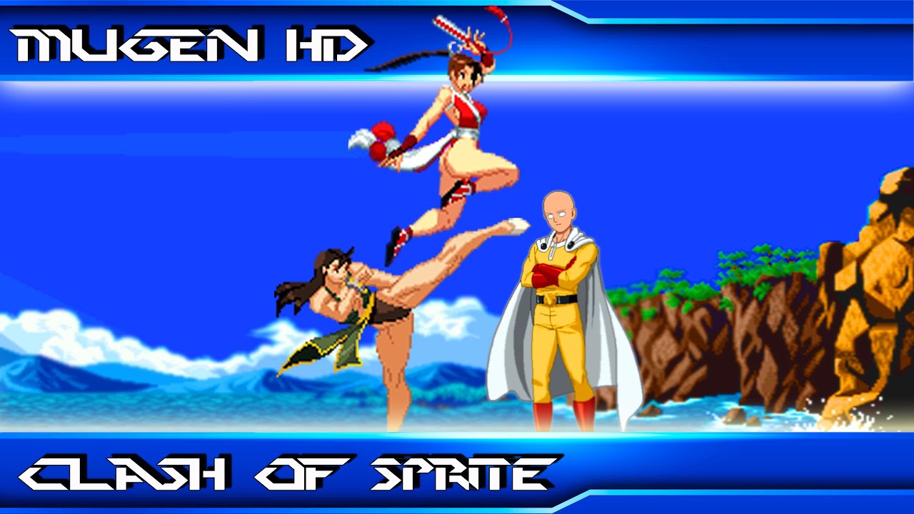 Saitama One Punch Man VS Mai Shiranui and Chun Li Team - Mugen Clash of Sprite