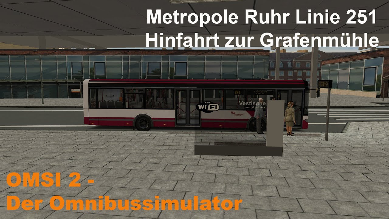Omsi 2 Metropole Ruhr Linie 251 Hinfahrt zur Grafenmühle SU II 12