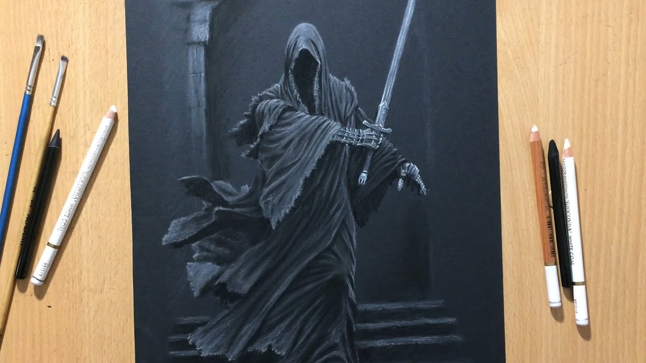 Nazgul the Ringwraith - Charcoal Drawing