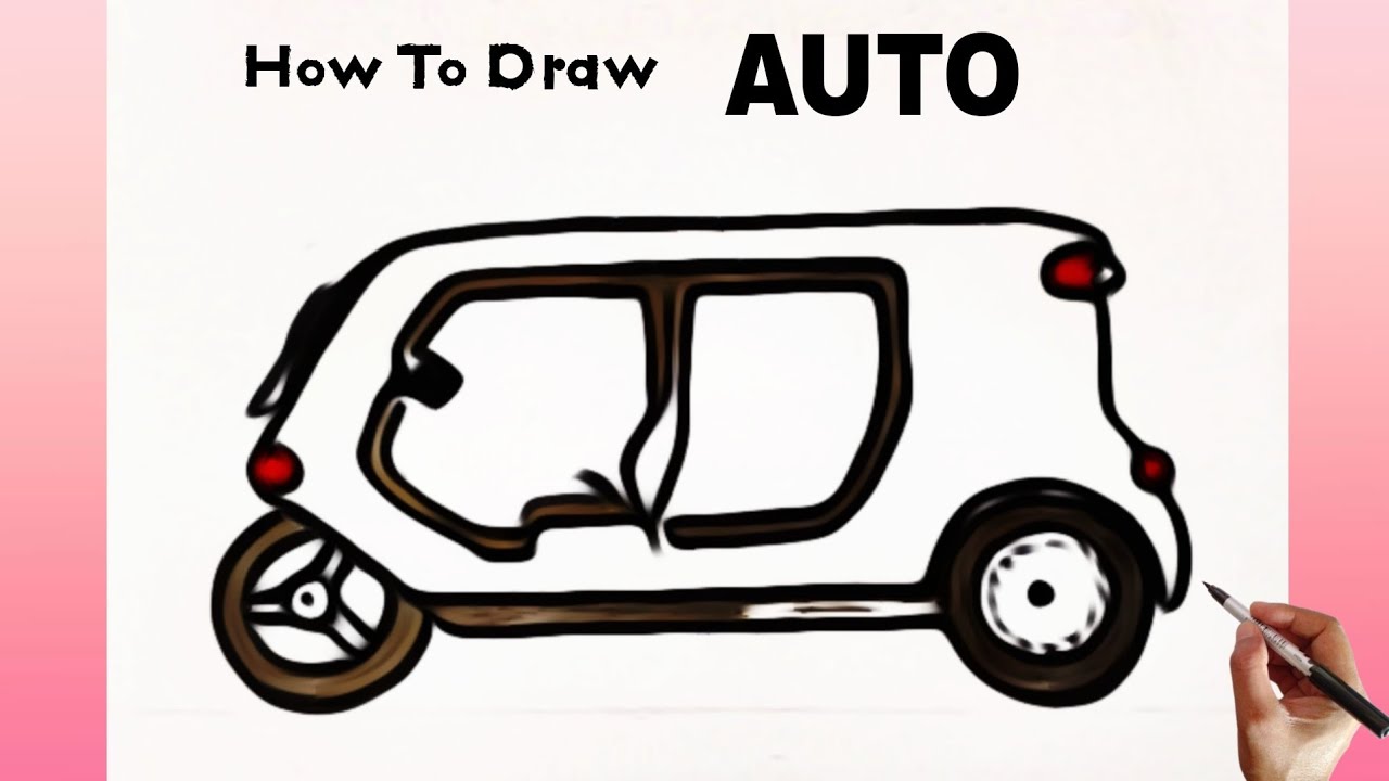How To Draw A Car Steep by Step | Drawing tutorial for beginners | AUTO DRAWING