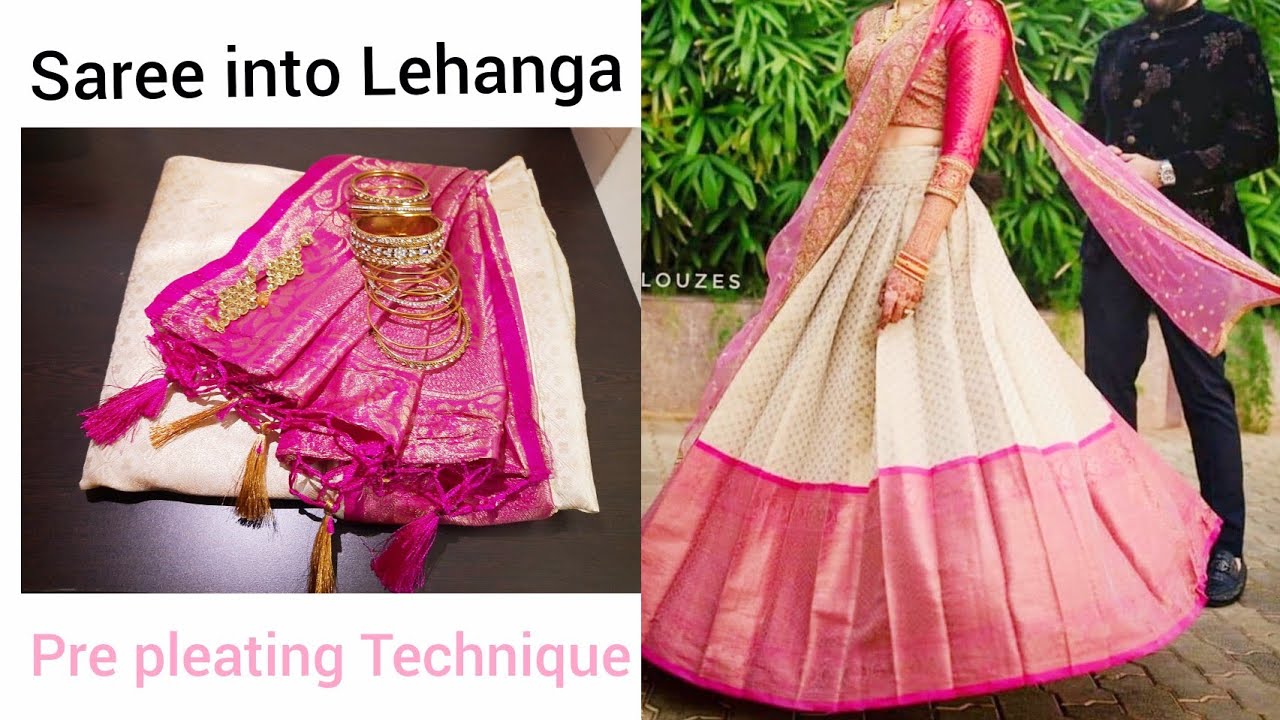 How to pre Pleat your Silk Saree into Lehenga | Saree into Lehenga | Ironing and Folding Technique