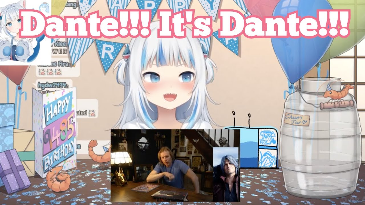 Vergil and Dante answer Gura's prayers. Her reactions to their messages are adorable [Devil May Cry]