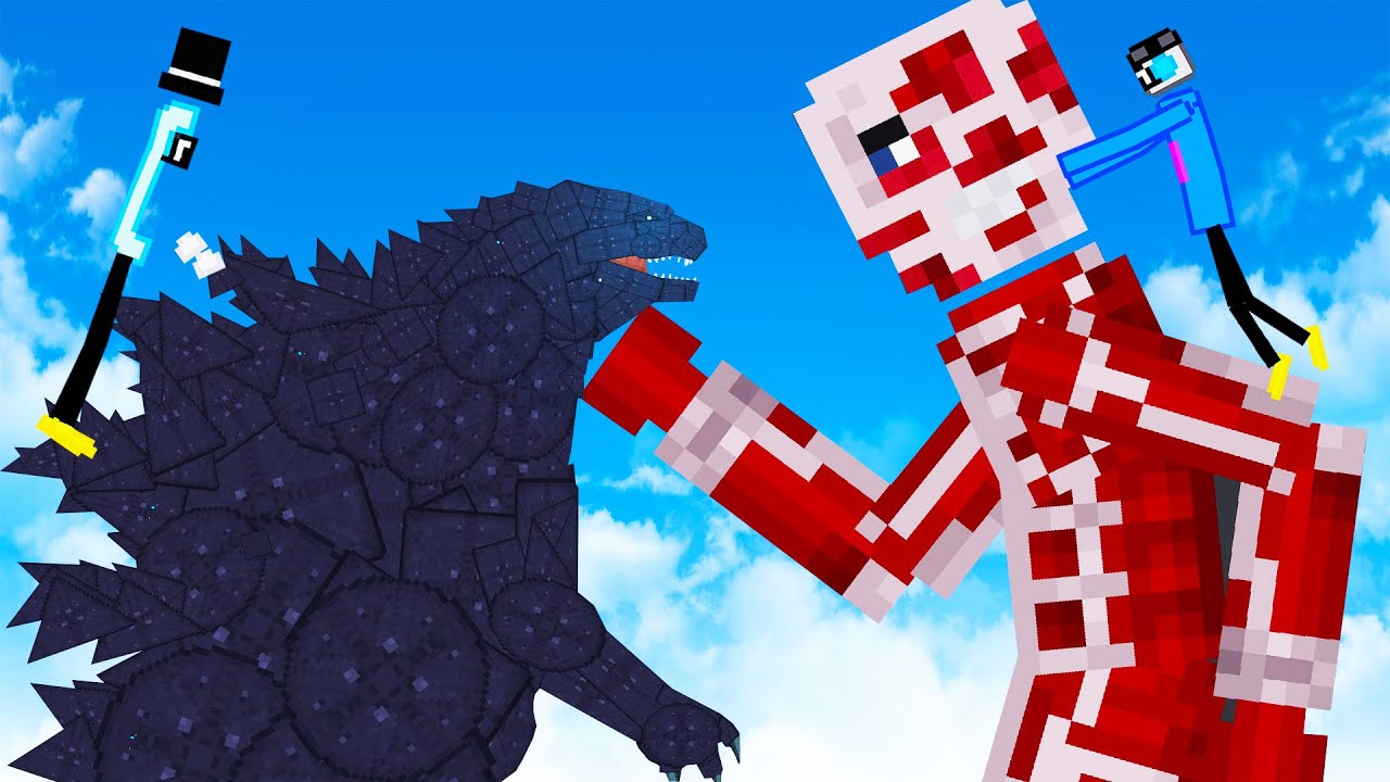 We Put Roller Skates on Titans and Godzilla and Made them Fight in People Playground!