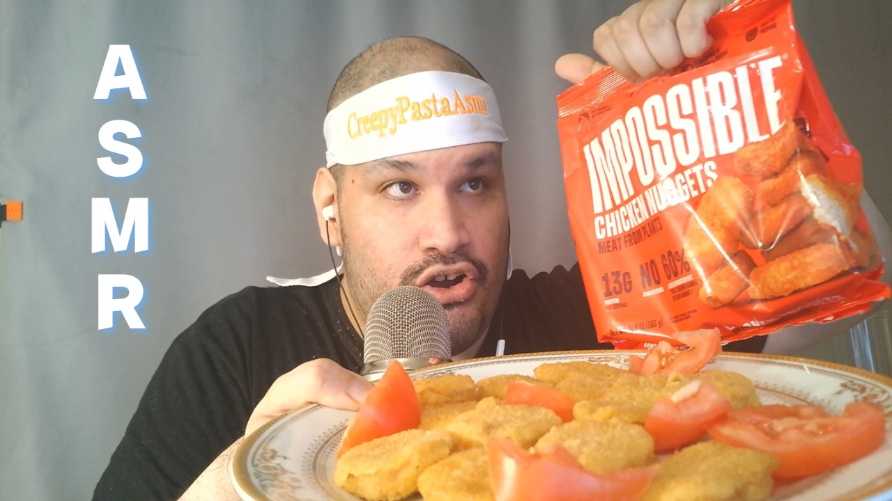 ASMR-видео: Первая дегустация веганских куриных наггетсов (Impossible Chicken Nuggets).