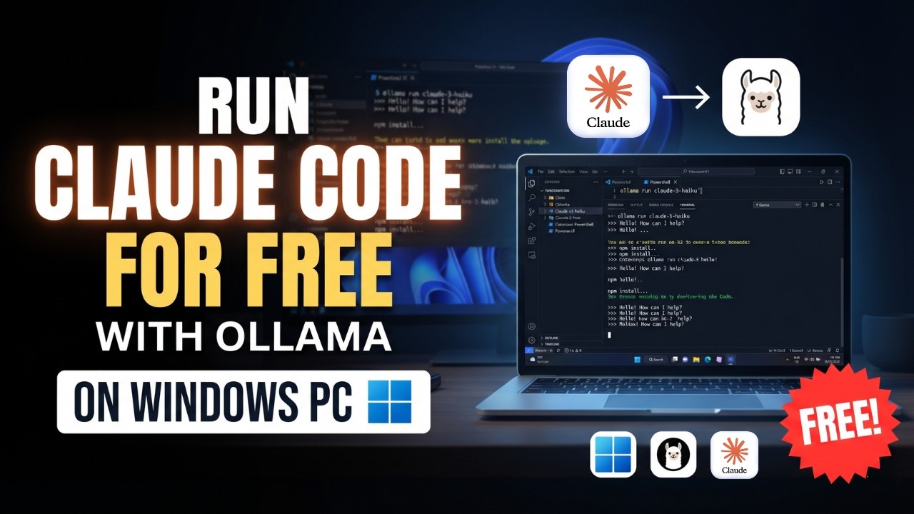 Use Claude Code for Free with Ollama on Windows PC