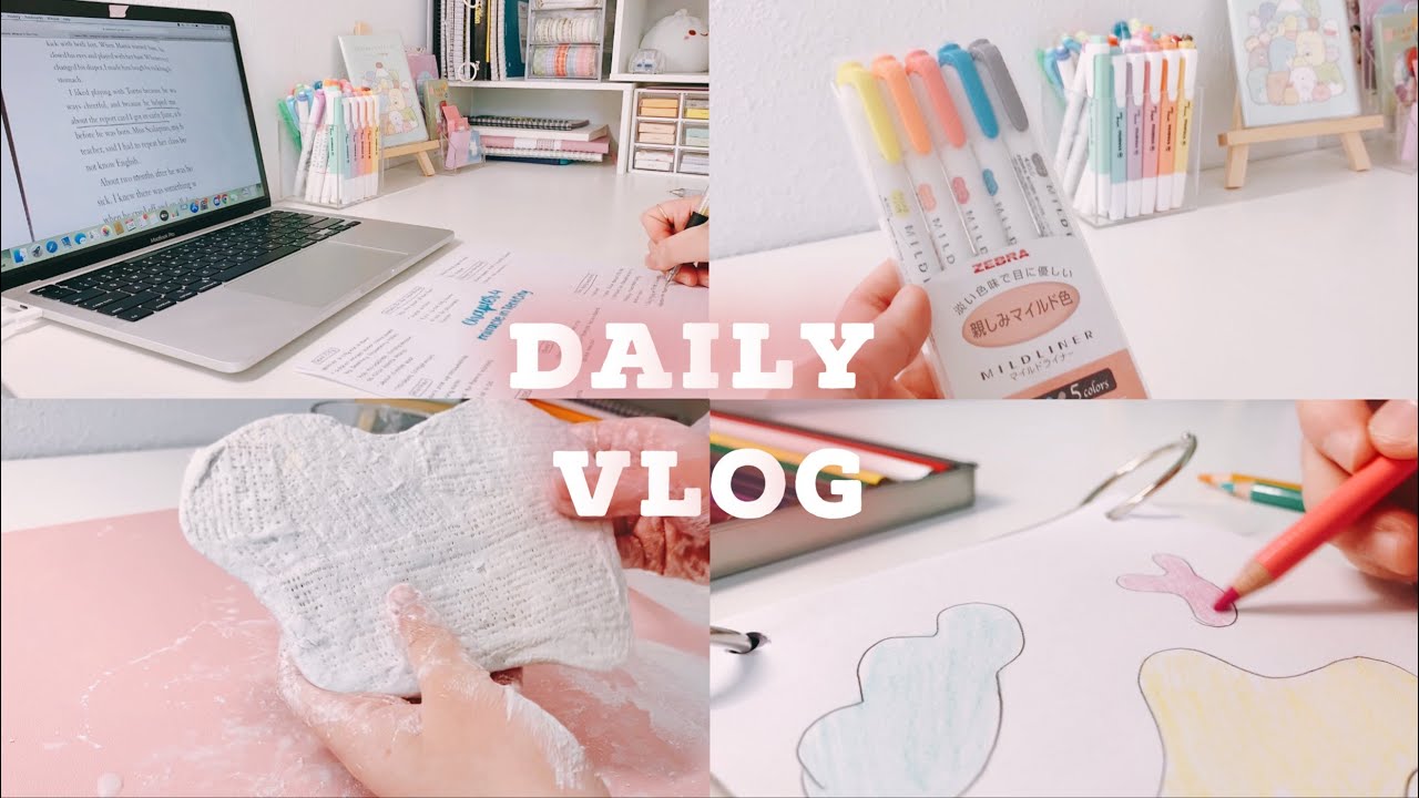 Một ngày hơi chill của Cam (Sculpture project, bút Zebra Mildliner mới + swatch)