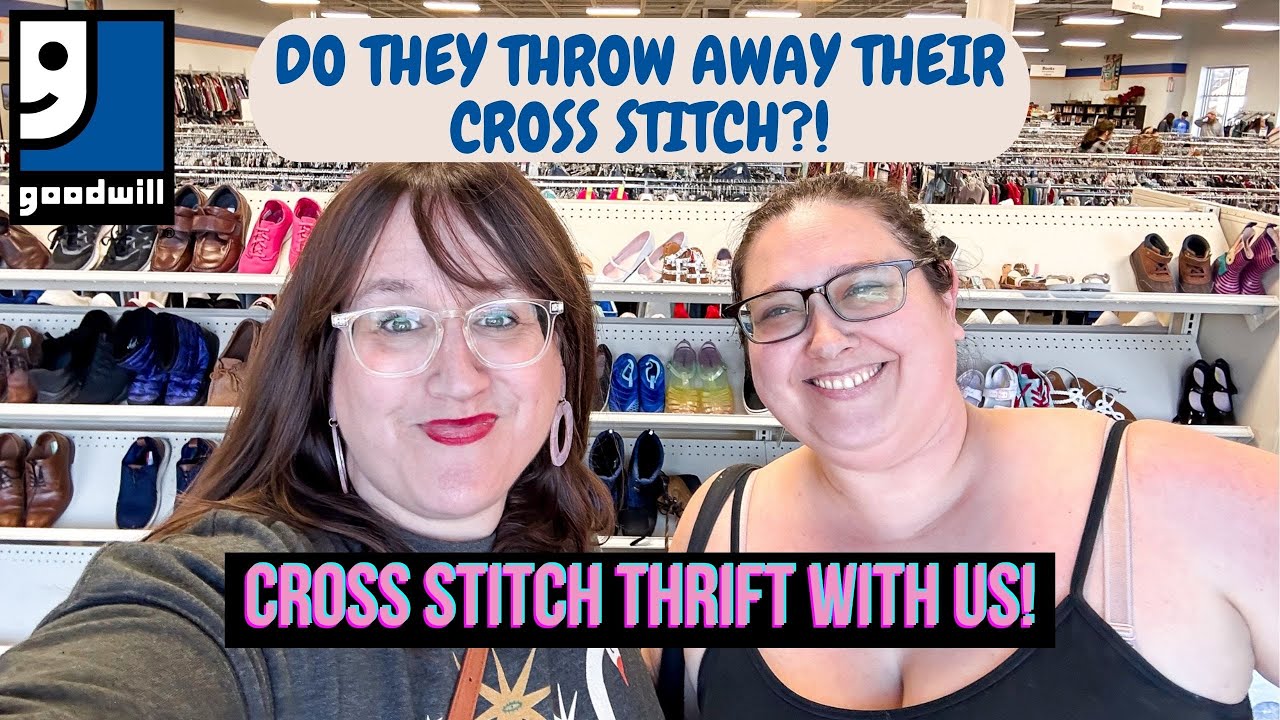 Goodwill Cross Stitch Thrift with Us at 3 Stores! (Flosstube Extra)