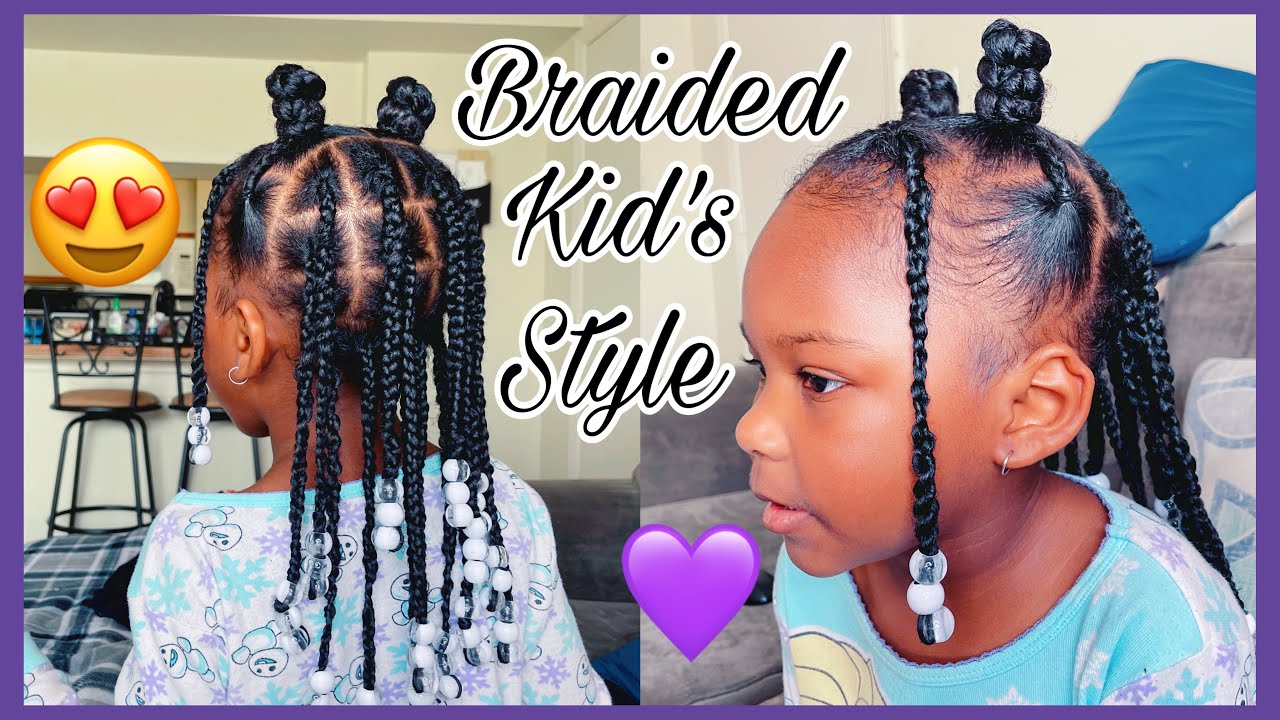 Kid’s Braided Half Up Half Down Protective Style