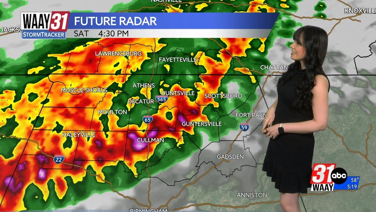 Amber times out the storms for tomorrow