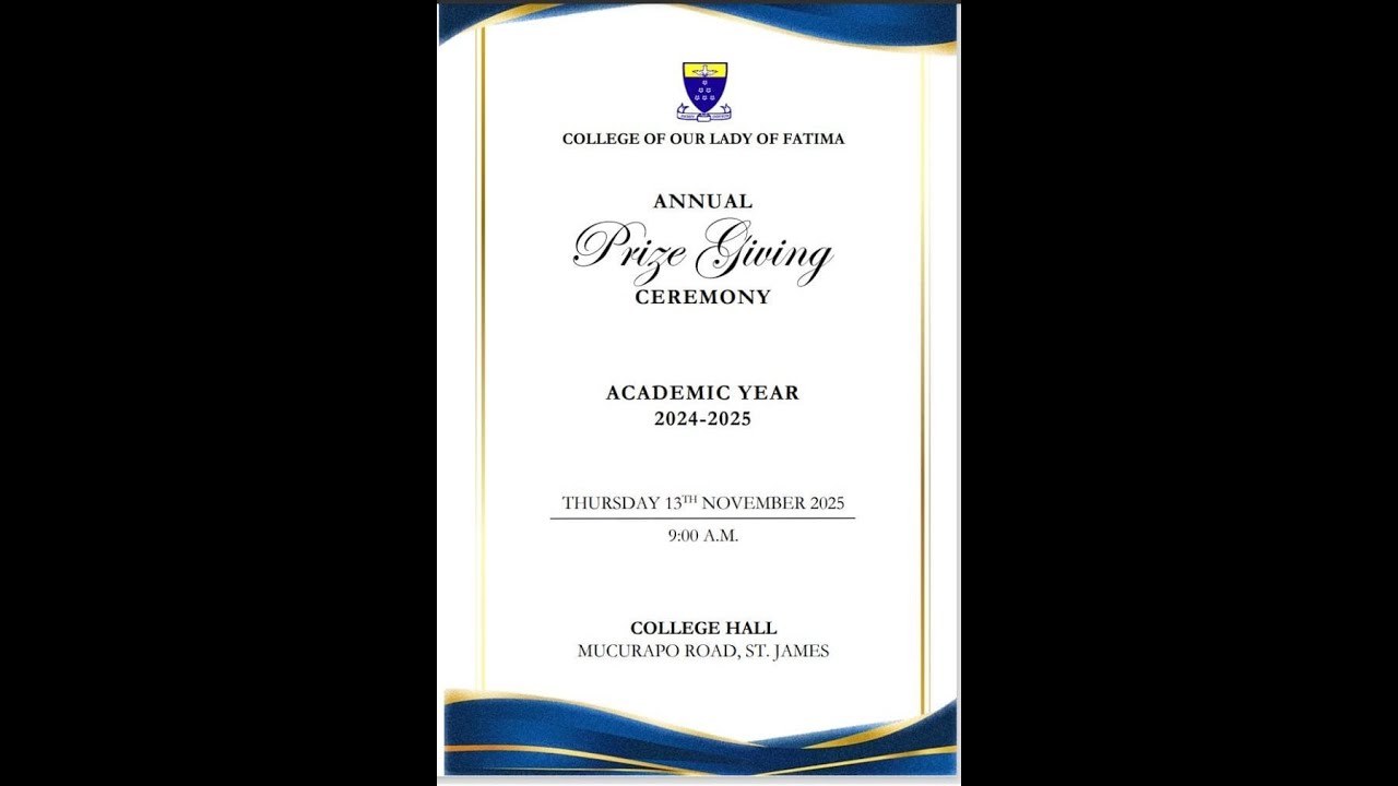 COLLEGE OF OUR LADY OF FATIMA ANNUAL PRIZE GIVING CEREMONY 2024/2025