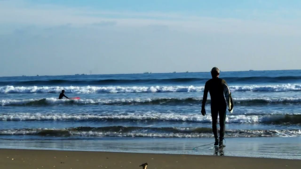 20260213㈮☀鹿島灘🌊ロング🏄西⇒北風T3T🌥