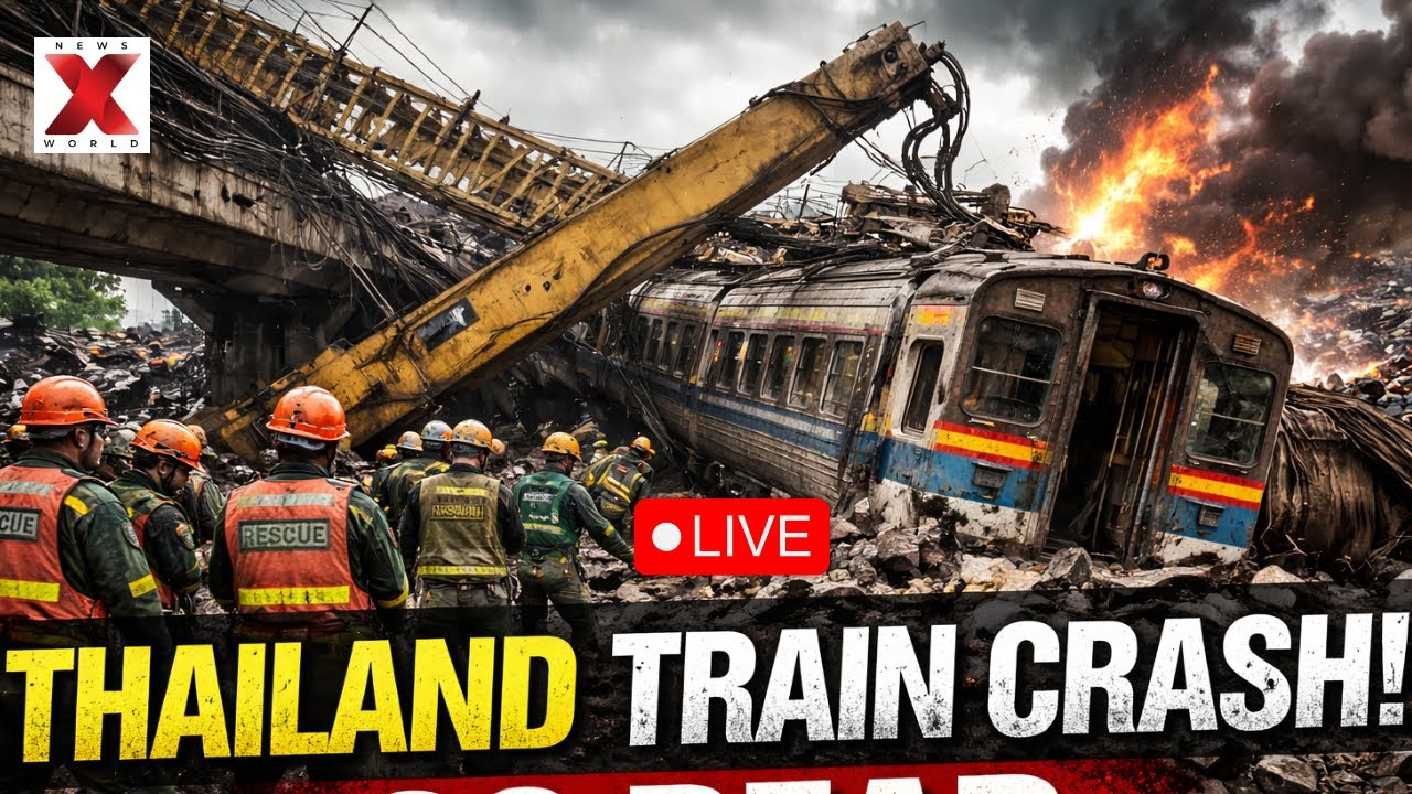 Bangkok Train Crash Live: Death Toll Rises To 25+ in Thailand crane collapse | Thailand Train Crash