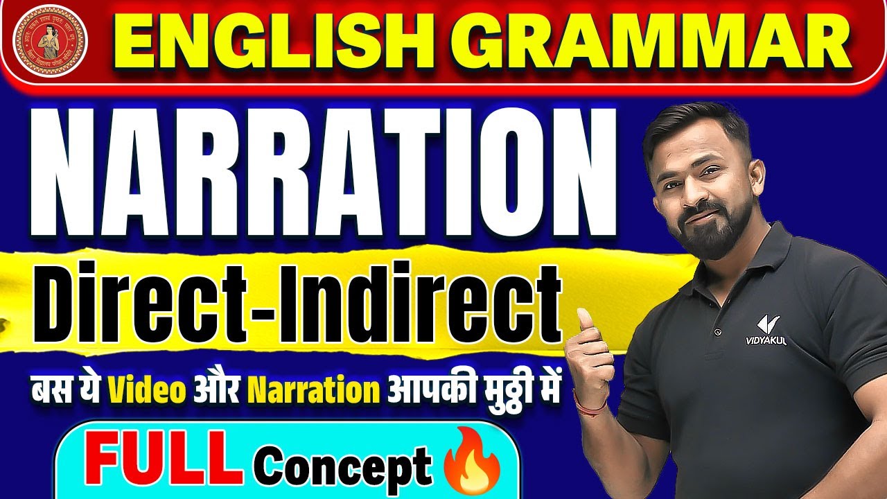 Class 12th English Grammar Direct And Indirect Speech | Narration Full Concept Class 12 Bihar Board