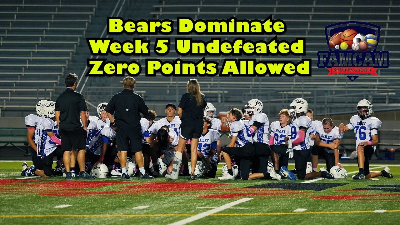 Bailey Bears Dominate in Week 5 Undefeated & Zero Points Allowed RUN UP the SCORE on Lively Falcons!