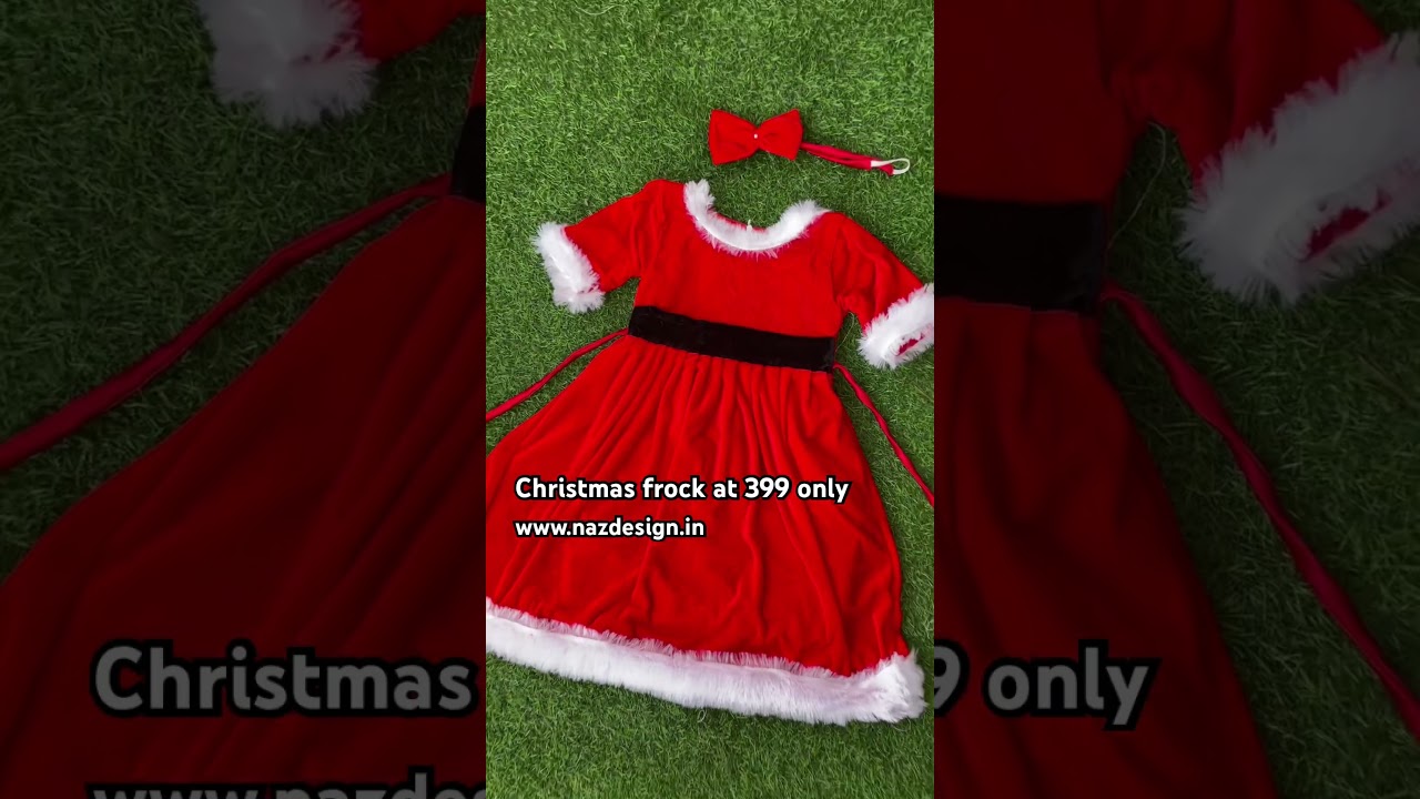 Christmas Santa frock for girls at 399 only&hellip; www.nazdesign.in #frock #christmas