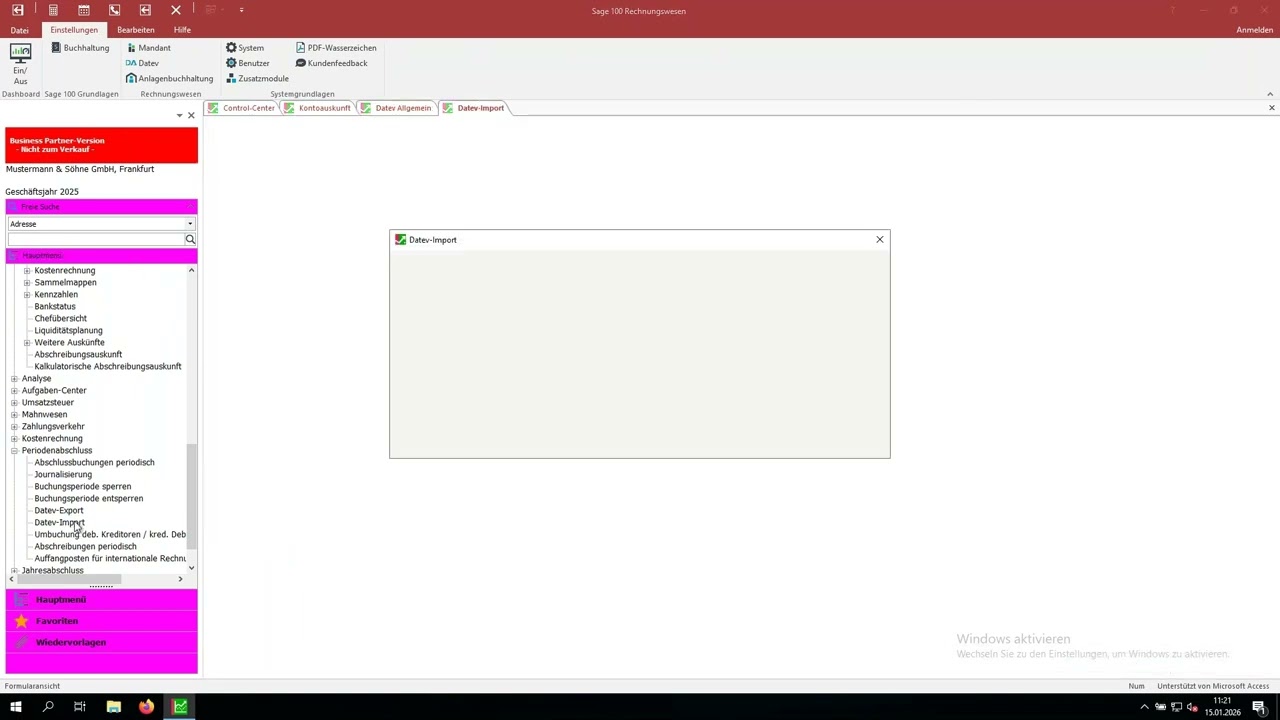 Sage 100 DATEV Export & Import jetzt im AppDesigner