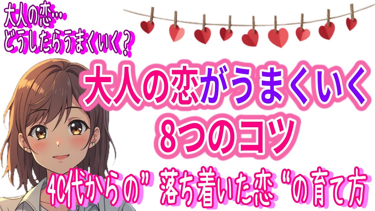 大人の恋がうまくいく8つのコツ｜40代からの“落ち着いた恋”の育て方