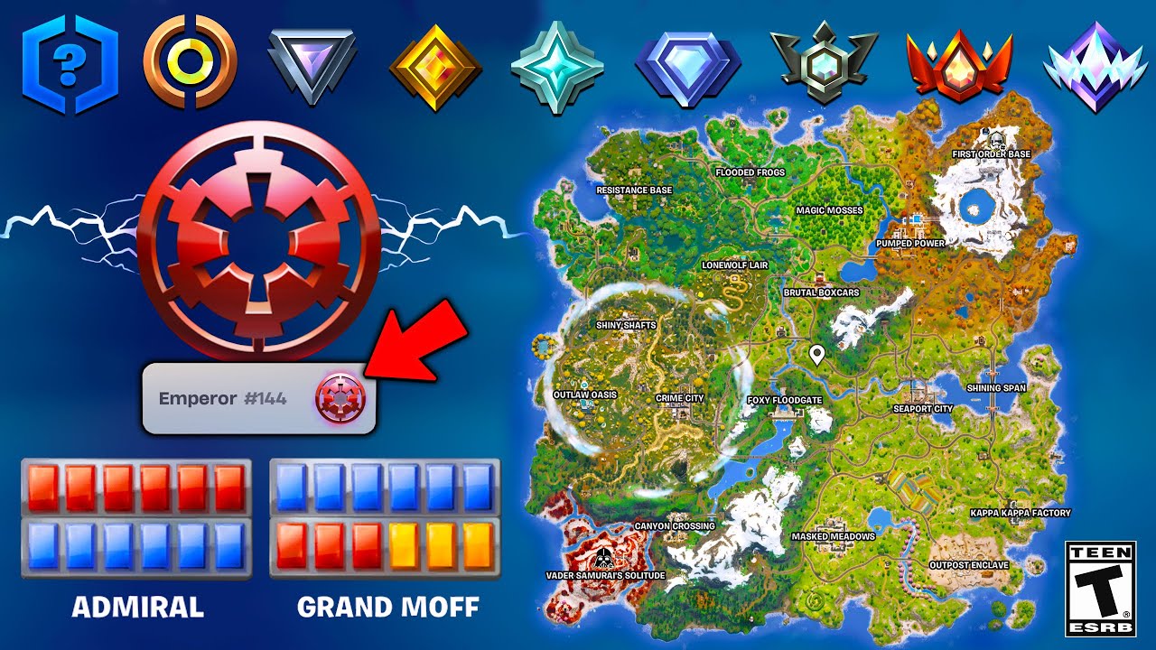 UNRANKED to EMPEROR SPEEDRUN in Fortnite! (New Ranks)