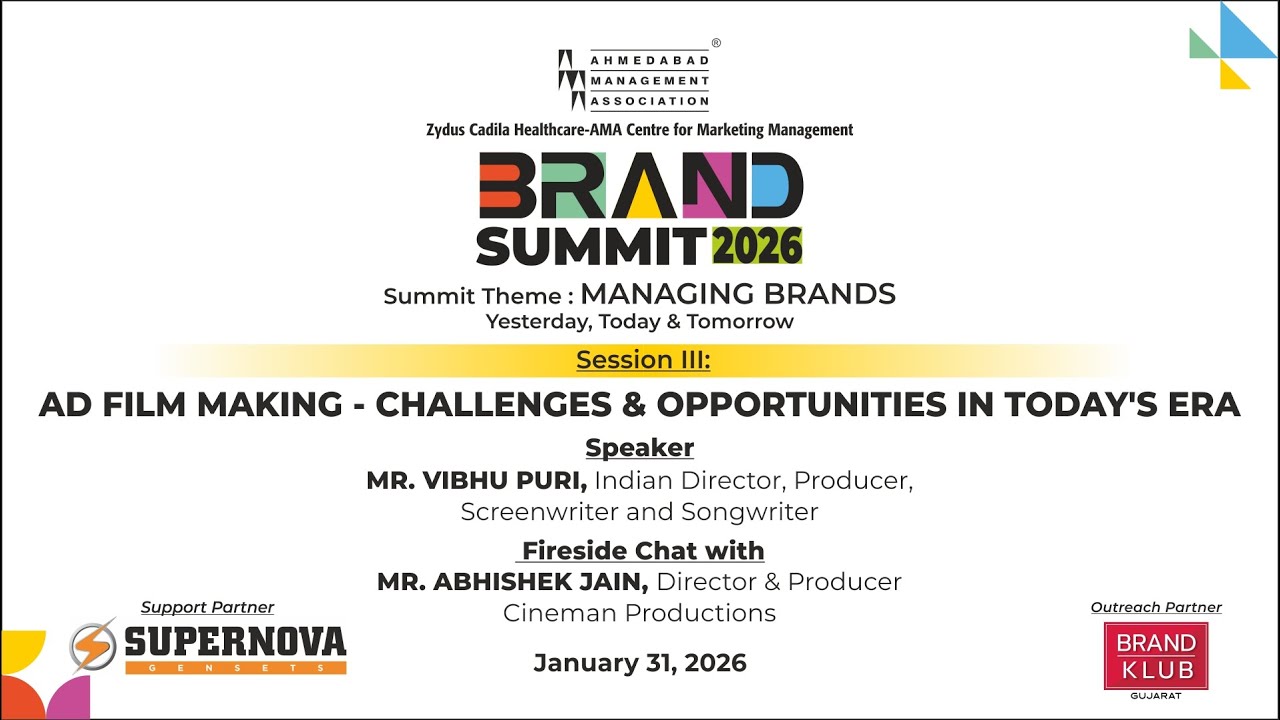AD FILM MAKING - CHALLENGES & OPPORTINITIES IN TODAY'S ERA by Mr. Vibhu Puri