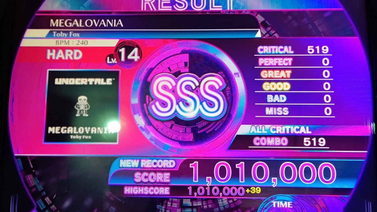MUSICDIVER「MEGALOVANIA」HARD ALL CRITICAL