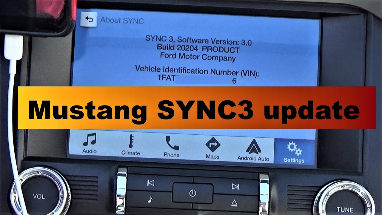 SYNC3 update Ford Mustang