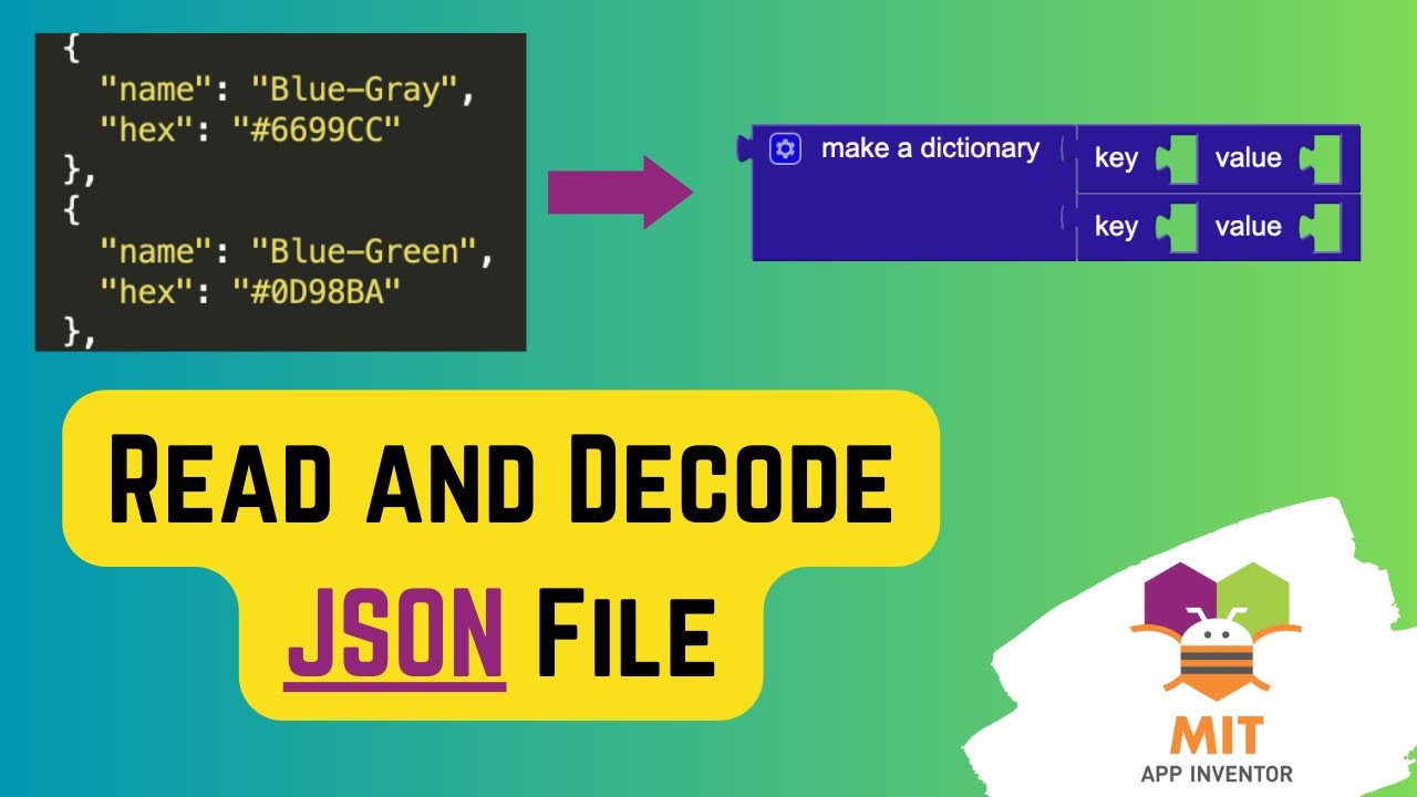 Чтение JSON в MIT App Inventor | Как декодировать JSON-файл | Файл MIT App Inventor #json #appinv...