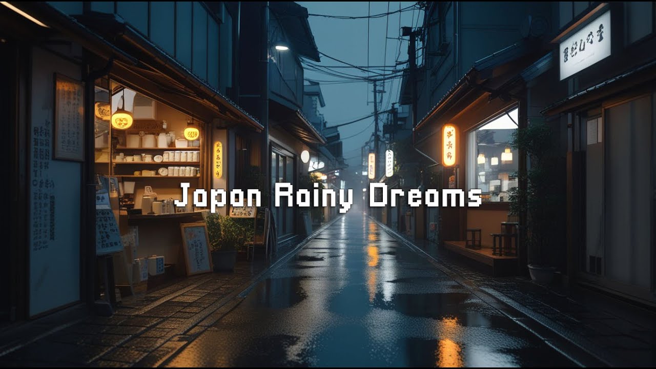 A Quiet Night in Japan 🌙 | Rainy Coffee Vibes • 1 Hour • No Lyrics • Sleep • Study