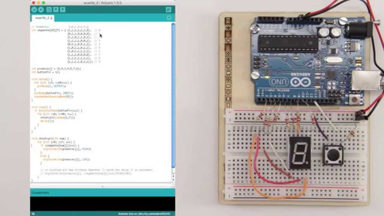Arduino Projekt: Würfelspiel mit Sieben-Segment-Display