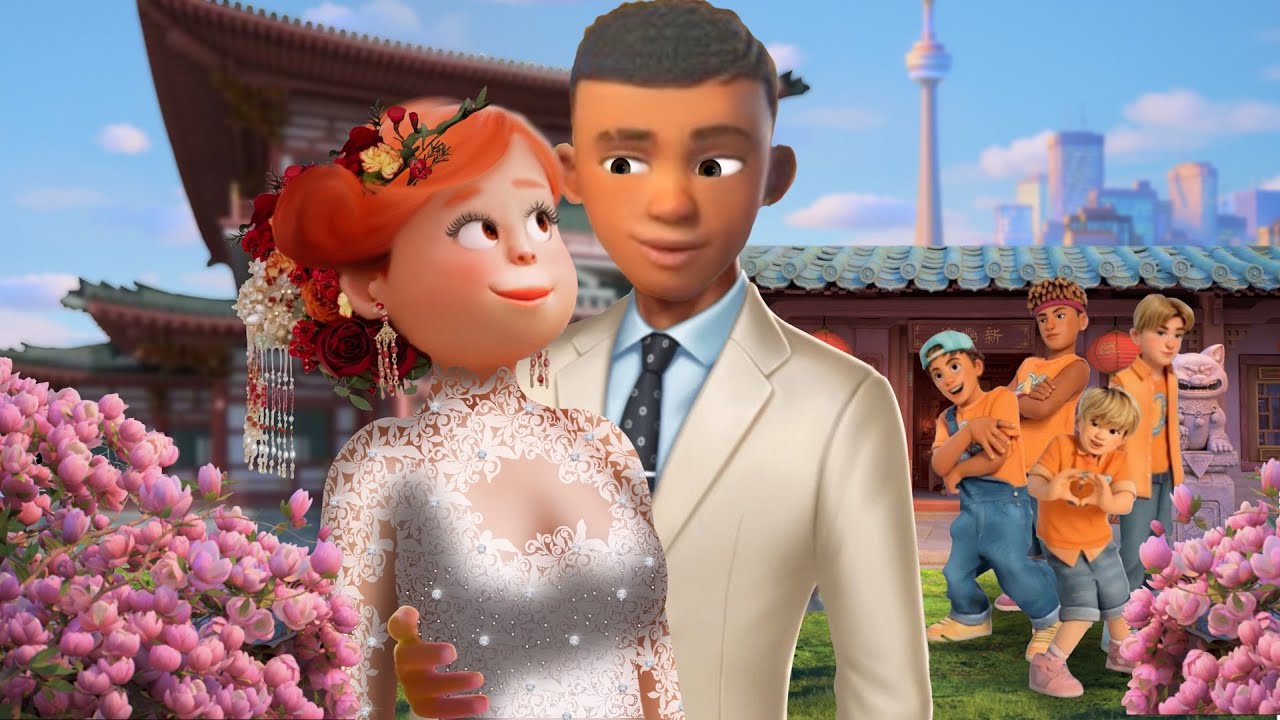 Turning Red Pixar Wedding Mei Lee and Robaire You Want It? I Want It! GlowUp Kluz Cartoon