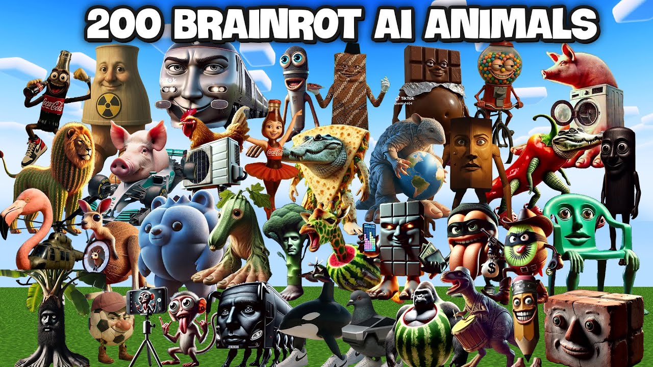 Я создал 200 животных с искусственным интеллектом BRAINROT в Minecraft (ПОЛНЫЙ ОБЗОР)