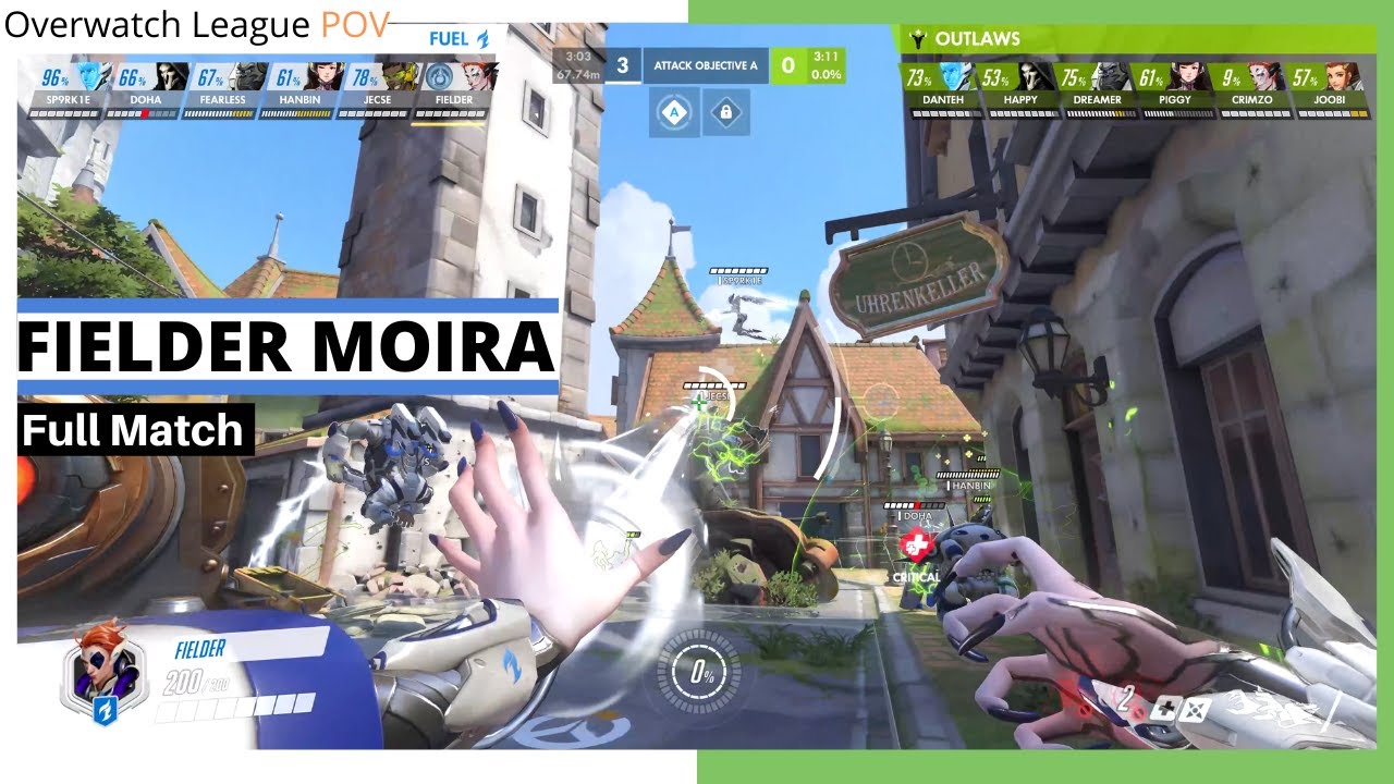 FIELDER MOIRA POV | Dallas Fuel vs Houston Outlaws | OWL Season 2021 June Joust Knockouts