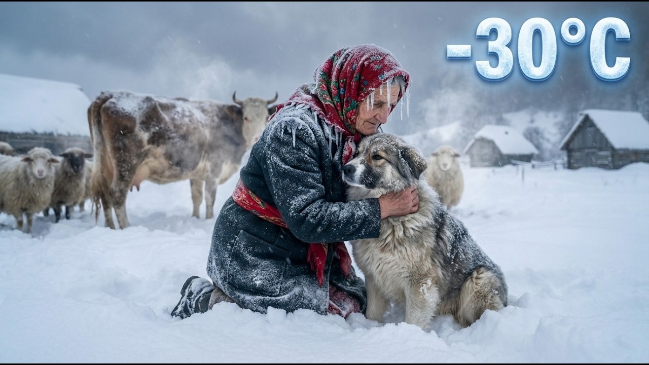 The Life of a Lone Woman in  30°C Mountain Cold; See How She Fights for Survival