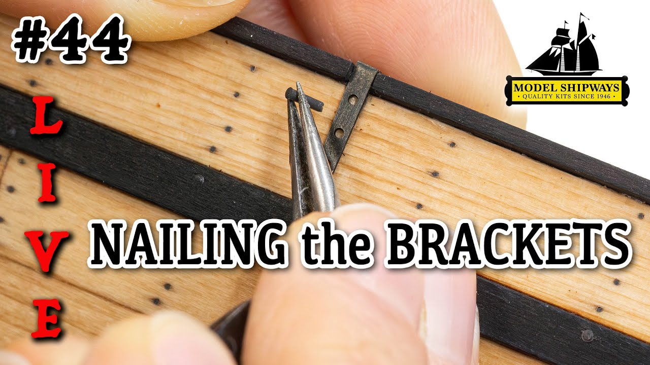 Ep. 44 - GROUP BUILD - NAILING THE BRACKETS - Gunboat PHILADELPHIA (1776) - Model Shipways KIT