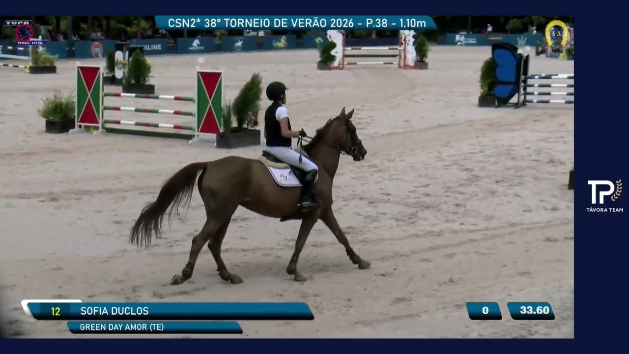 CSN2* Torneio de Verão 2026 - Sofia Duclos/Green Day Amor - Triplo zero - PR.38 - JCA - 1,10m #horse