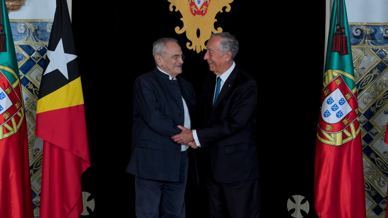 Cerimónia oficial de boas-vindas ao Presidente da República Democrática de Timor-Leste