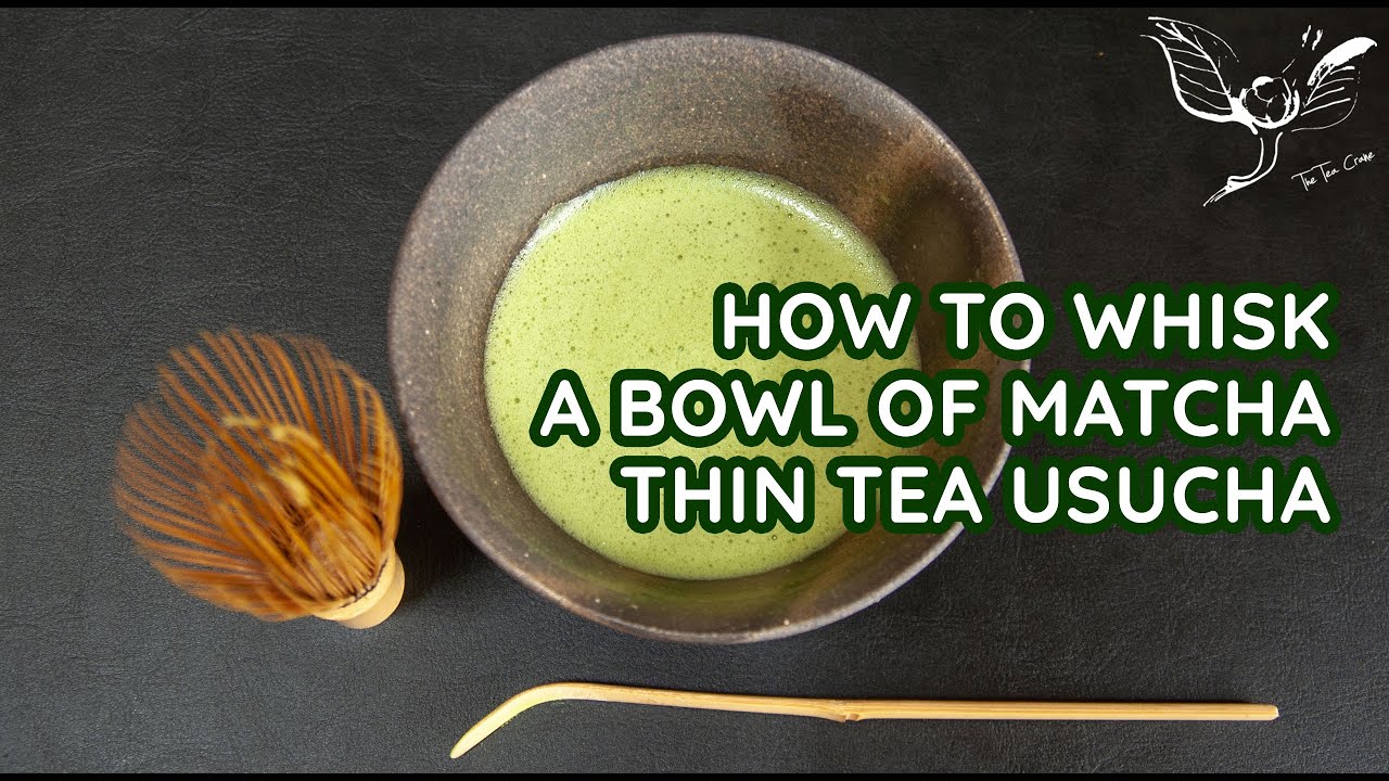 How to make matcha Japanese green tea usucha with a tea whisk?