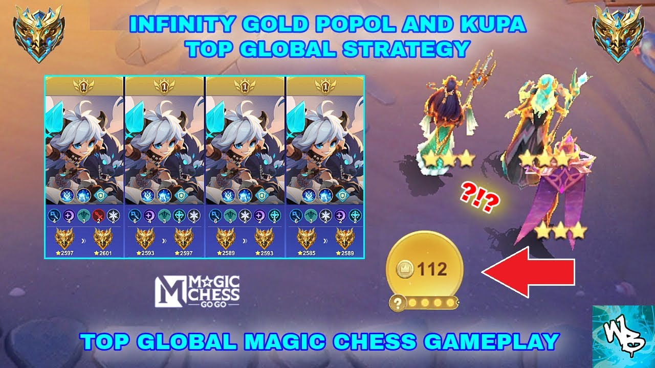 NEW OVERPOWERED TOP GLOBAL POPOL AND KUPA BUILD - BEST SYNERGY COMBO - MAGIC CHESS GO GO