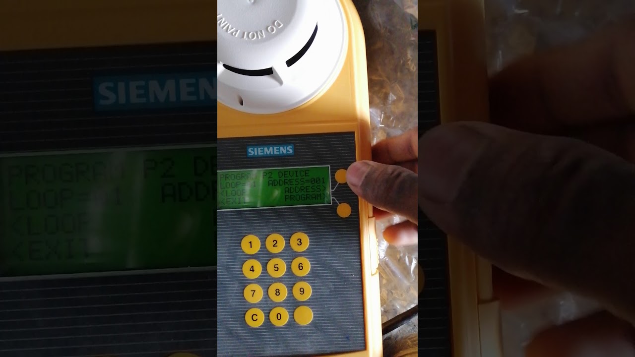 Fire alarm siemens smoke programing