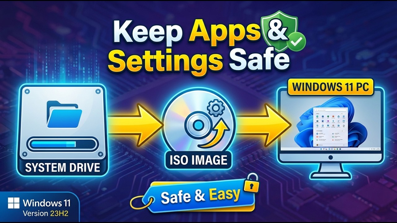 Backup Windows to ISO & Reinstall Without Losing Apps or Settings (Windows 11 25H2)