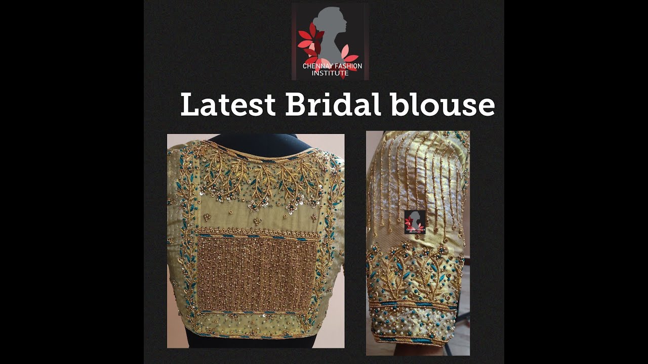 Latest Trendy Golden Bridal Blouse | Embroidery Job Work | Grand Blouse with Sequence work |