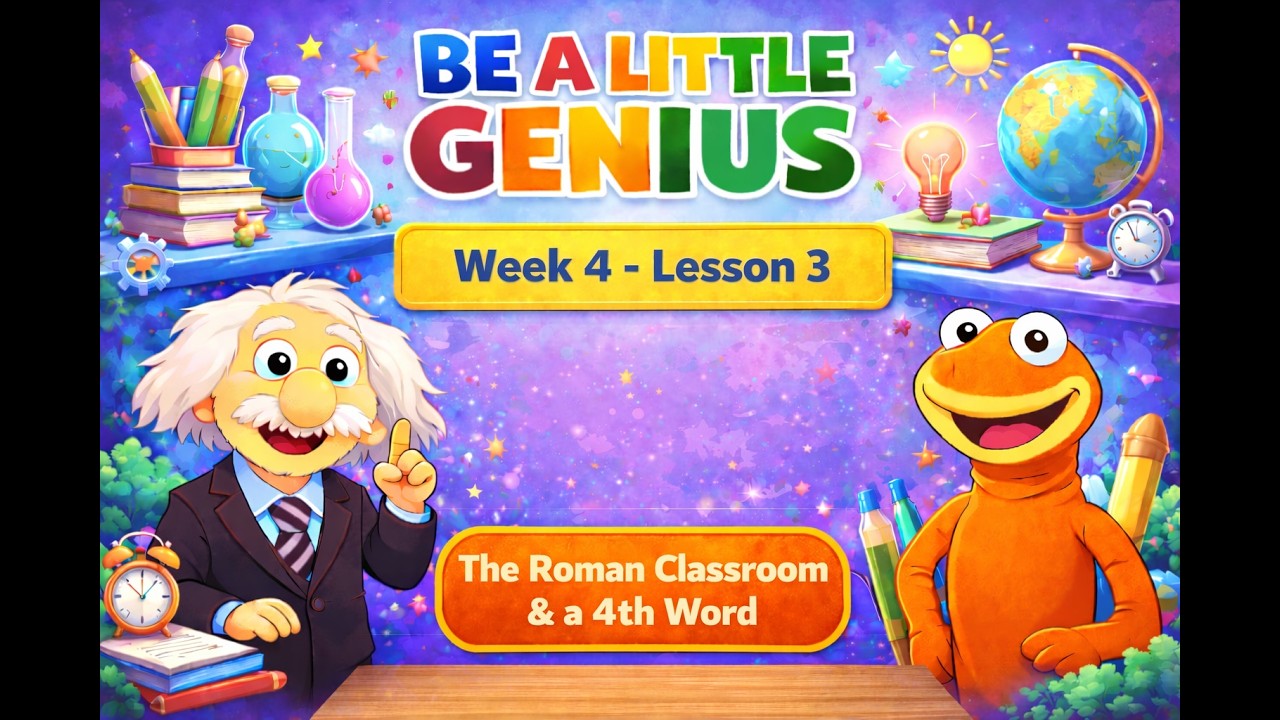 Be a Little Genius - Season 1 Week 4 Lesson 3 - The Roman Classroom & a 4th Word #learning