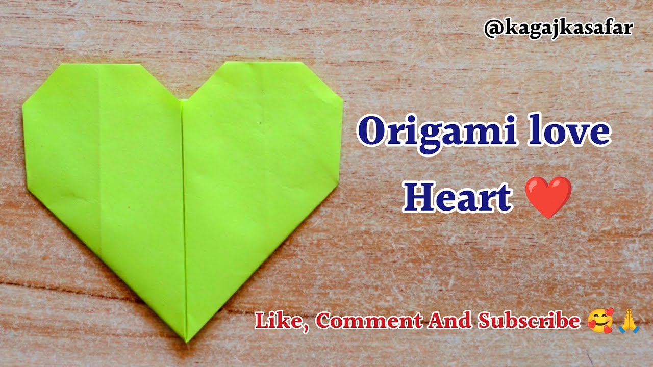 How to Make an Origami Paper Heart - Easy Step by Step! ❤️