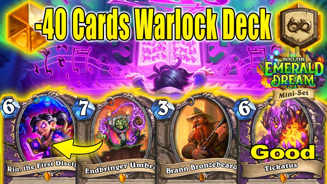 -40 Cards Control Warlock Burning & Eating Deck 11.0 At Into the Emerald Dream Mini-Set Hearthstone