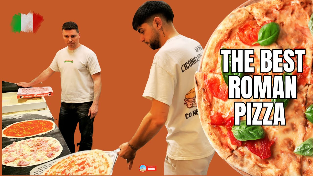 Here is Best Roman Pizza in Rome 🍕 Rome Italy - May 2025