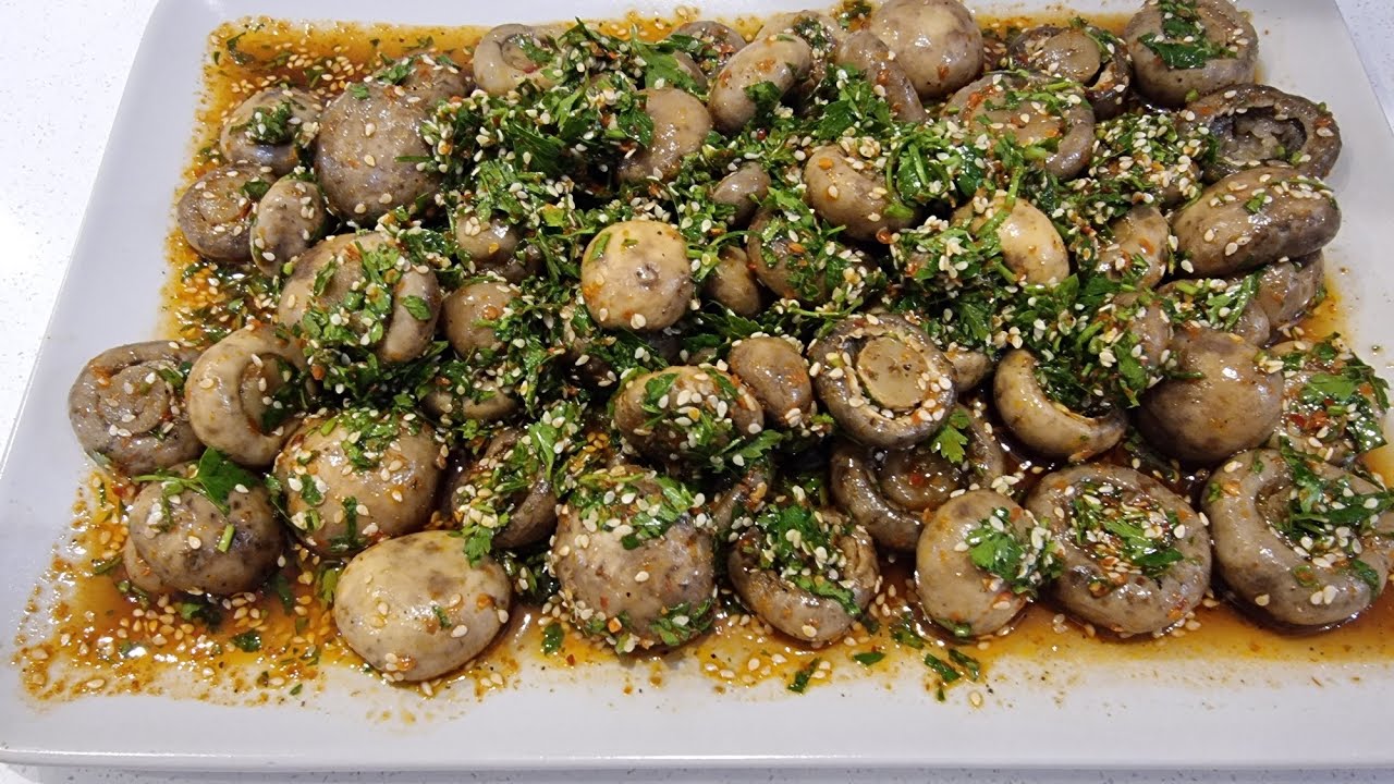 Harika bir mantar salatası yaptım. Muhteşem bir lezzet👍