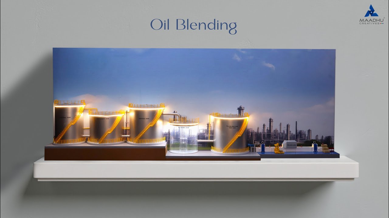 Oil Blending Plant Engineering Scale Model | Industrial Process Model by Maadhu Creatives