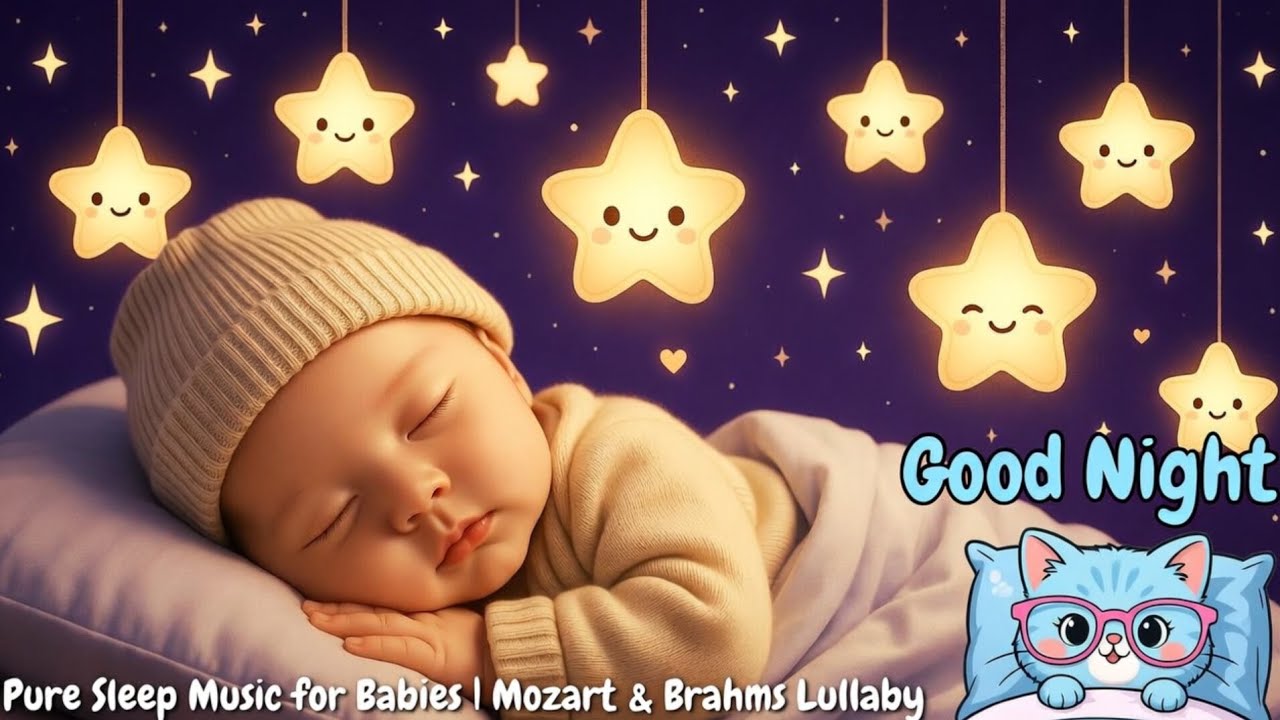 Baby Sleep Music 💤 Put Baby to Sleep Fast Tonight 🌛 3 Minute Calm 🎵 Mozart & Brahms Lullabies