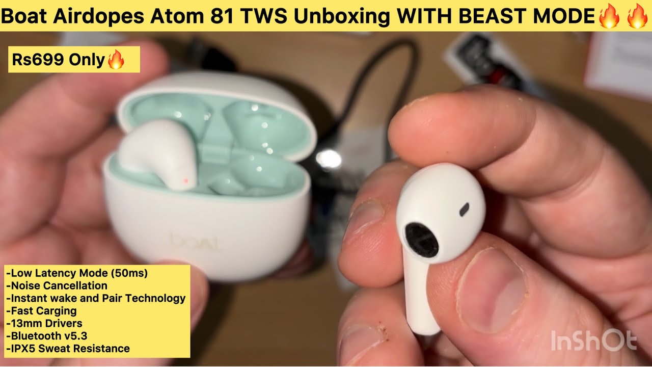 Boat Airdopes Atom 81 TWS Unboxing…Best Airdopes under Rs1000 Low Latency Mode & Fast Charging🔥🔥